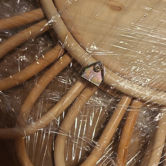 Chic Cream Rattan Wall Mirror - Picture 8 of 9